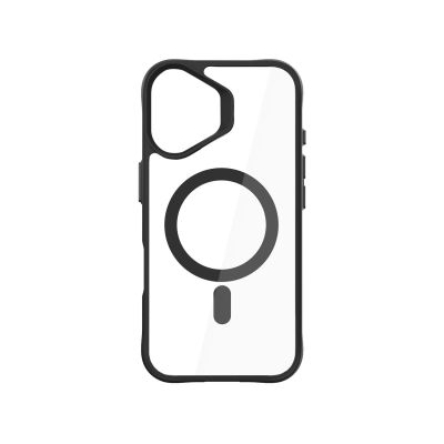 8. 3mk Satin Armor MagCase with MagSafe for iPhone 16 Plus - Clear with Black Frame