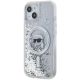 2. Karl Lagerfeld Liquid Glitter Karl Head MagSafe case for iPhone 15 / 14 / 13 - transparent