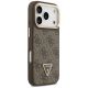 4. Guess 4G PU Triangle Logo & Stand Camera Magsafe Case for iPhone 17 Pro - Brown