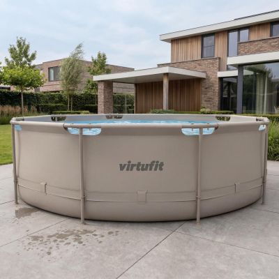 7. VIRTUFIT ROUND POOL 366 CM WITH FILTER PUMP BEIGE