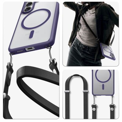 16. Spigen Ultra Hybrid Mag MagSafe Case for Samsung Galaxy S26 - Clear Purple