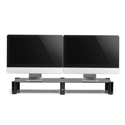 4. Maclean dual monitor stand, max. 20kg, tempered glass, (1029x285x127mm), MC-936