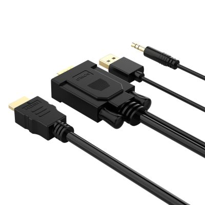 4. Orico XD-VATH VGA and mini jack 3.5 mm to HDMI Full HD 60 Hz cable with USB power 5 m - black