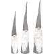12. SET OF GRAY DECORATIVE SANTA CLAUS 60, 70, 80 CM