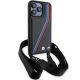 3. BMW M Edition Carbon Tricolor Lines & Strap case for iPhone 15 Pro - black