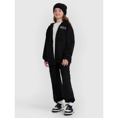 2. Girls' sweatshirt with a hood, 4F 4FJRAW25TSWSF2516-20S