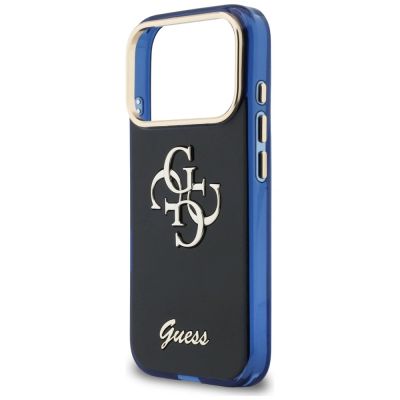 6. Guess IML 4G Script Metal Case for iPhone 17 Pro - Blue