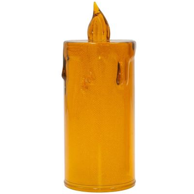 12. DECORATIVE CANDLE 12.5 CM AMBER WARM WHITE 1 LED