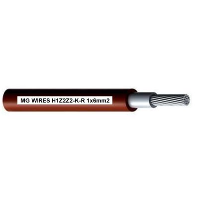 Photovoltaic cable // MG Wires // 1x6mm2, 0.6/1kV red H1Z2Z2-KR-6mm2 RD, 100m pack