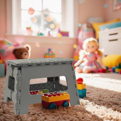 4. FOLDABLE ANTI-SLIP STOOL GRAY