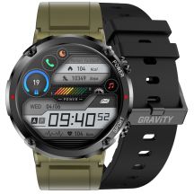 Gravity GT21-7 Smartwatch + Black Silicone Strap