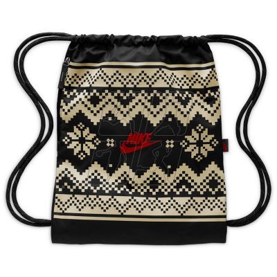 4. Nike Drawstrng-Fair Isle FZ7287-010 Backpack