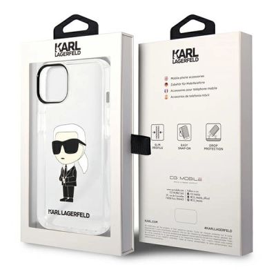 8. Karl Lagerfeld Ikonik Karl Lagerfeld Case for iPhone 13 / 14 / 15 - Transparent