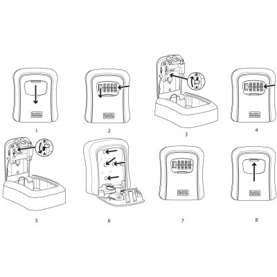 3. KEY SAFE BOX WITH 4-DIGITAL COMBINATION BLACK + DECKER