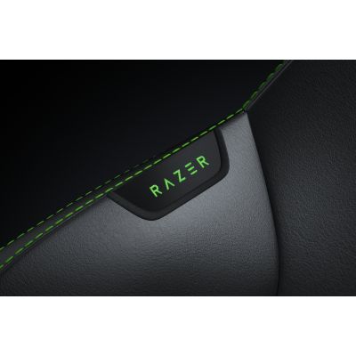 6. Razer Iskur V2 NewGen Gaming-Stuhl, ergonomisches Design, HyperFlex-Lordosenstütze, 4D-Armlehnen - black/grün