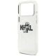 6. Karl Lagerfeld IML Glitter Karl & Choupette Sketch Logo MagSafe Case for iPhone 17 Pro Max - Clear
