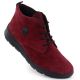 8. Women's leather suede ankle boots in burgundy Rieker Z0022-35