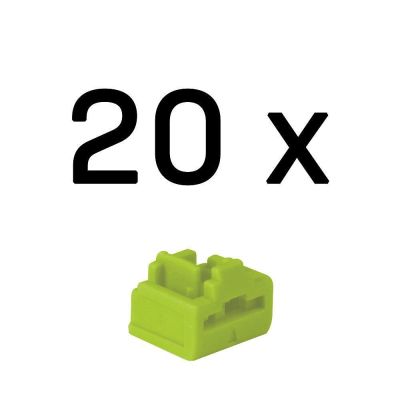 Lindy 47895 Port Blocker RJ-45 Port Blocker Green Acrylonitrile Butadiene Styrene Copolymer (ABS) 20 pcs.