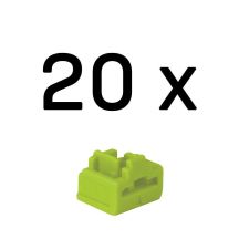Lindy 47895 Port Blocker RJ-45 Port Blocker Green Acrylonitrile Butadiene Styrene Copolymer (ABS) 20 pcs.