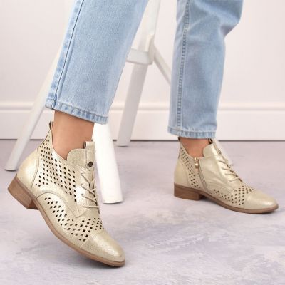 2. Openwork ankle boots Potocki W WOL205 gold