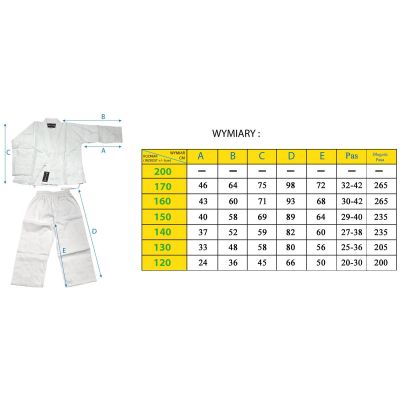 6. KIMONO ENERO PROFESSIONAL KARATE 130CM 8OZ