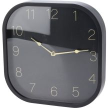 SQUARE WALL CLOCK 30x30CM BLACK EXCELLENT HOUSEWARE