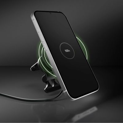 10. SBS Magnetic Holder with Qi2.2 25W Wireless Charger with Active Cooling - Black