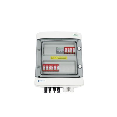 DCAC hermetic IP65 EMITER connection box with Dehn 1000V DC surge arrester type 2, 2 x PV string, 2 x MPPT // Dehn AC limiter type 2, 20A 3-Ph