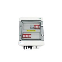 DCAC hermetic IP65 EMITER connection box with Dehn 1000V DC surge arrester type 2, 2 x PV string, 2 x MPPT // Dehn AC limiter type 2, 20A 3-Ph