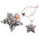 2. SET OF 3 PENDANTS STAR DOLLS SILVER SEQUINS