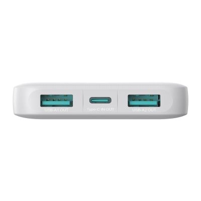 5. Powerbank Joyroom JR-PBF12 10000mAh 2.4A 2x USB-A 1x USB-C - white