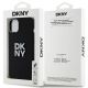 8. DKNY Liquid Silicone Metal Logo iPhone 15/14/13 Case - Black