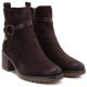 4. Women's suede ankle boots on a block, brown Potocki SZ12527
