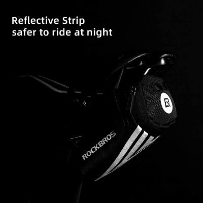 4. Rockbros Velcro Saddle Bag, Black