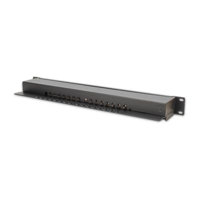 2. Digitus Patch Panel 19'' 16x RJ45, LSA level, cat.6, shielded, 1U, black, cable guide