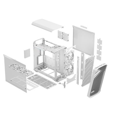 4. Fractal Design Torrent White RGB TG Clear case