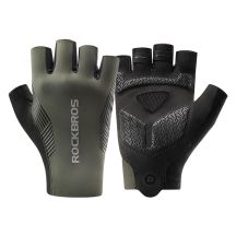 Rockbros cycling gloves spring/summer/autumn, short fingers, size: XL - green