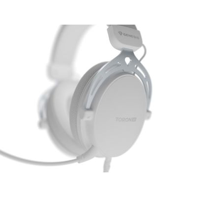 7. Genesis Toron 531 on-ear headphones with microphone, white