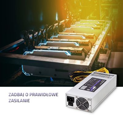 3. QOLTEC PCI-E 1850W POWER SUPPLY | 80 PLUS PLATINUM | GAMING MINER