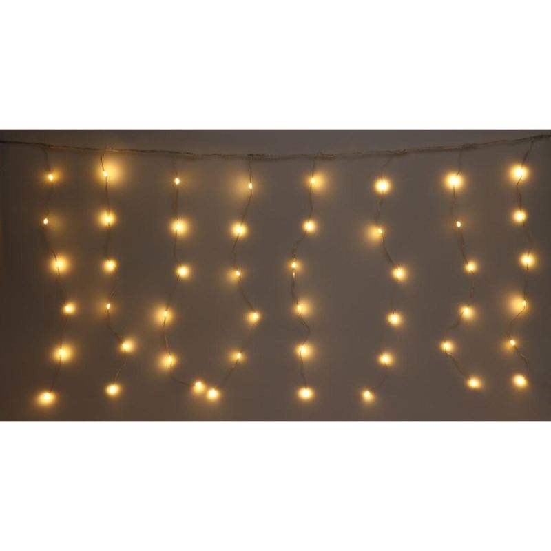 10. CHRISTMAS TREE LIGHTS LIGHT CURTAIN OUTSIDE/INTERNAL 400 LED WW 200X200CM WITH REMOTE CONTROL WARM WHITE