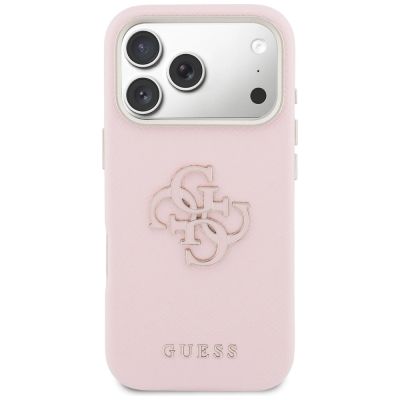 3. Guess FW Resin Logo Case for iPhone 17 Pro - Pink