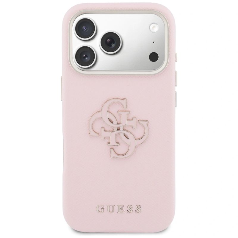 3. Guess FW Resin Logo Case for iPhone 17 Pro - Pink