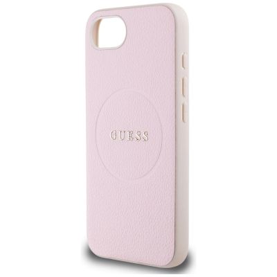 6. Guess Grained Ring MagSafe iPhone 16e Case - Pink