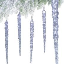 CRYSTAL ICICLES HANGING DECORATION 22CM 4PCS
