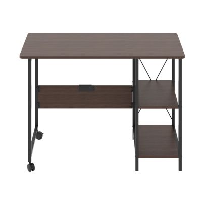 2. Maclean folding loft desk, dimensions: 107x45x75cm, max - 150 kg, with top, dark walnut color, MC-411 B