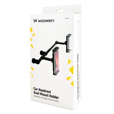 6. Wozinsky Double Headrest Car Phone Holder Black (WTHBK1)