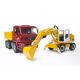 2. Toy: MAN TGA dump truck with BRUDER excavator