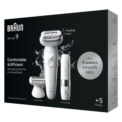2. Braun Silk-épil 9 9-341 depilatos 40 tweezers White