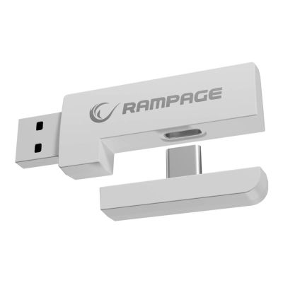 8. Rampage RETSU Headphones Wireless On-Ear BT 2.4G RGB White
