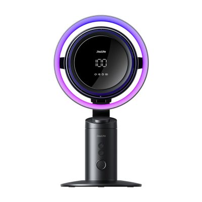 2. Jisulife Table Fan Pro3 10000mAh Desktop Turbine Fan with Filter - Dark Gray